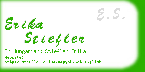 erika stiefler business card
